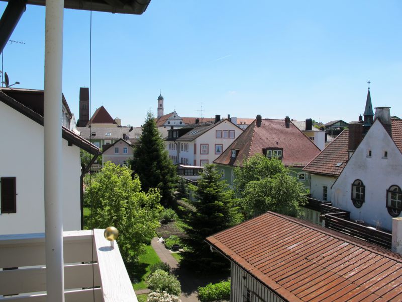 Aussicht aus dem gemütlichen Einzelzimmer, Südseite des Hotel Germania in Bad Wörishofen